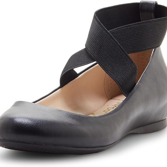 Women's Faux Leather Ankle Ballet Flats Size 11 Slip-On Dressy Comfortable - Picture 1 of 8